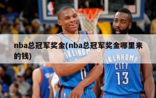 nba总冠军奖金(nba总冠军奖金哪里来的钱)